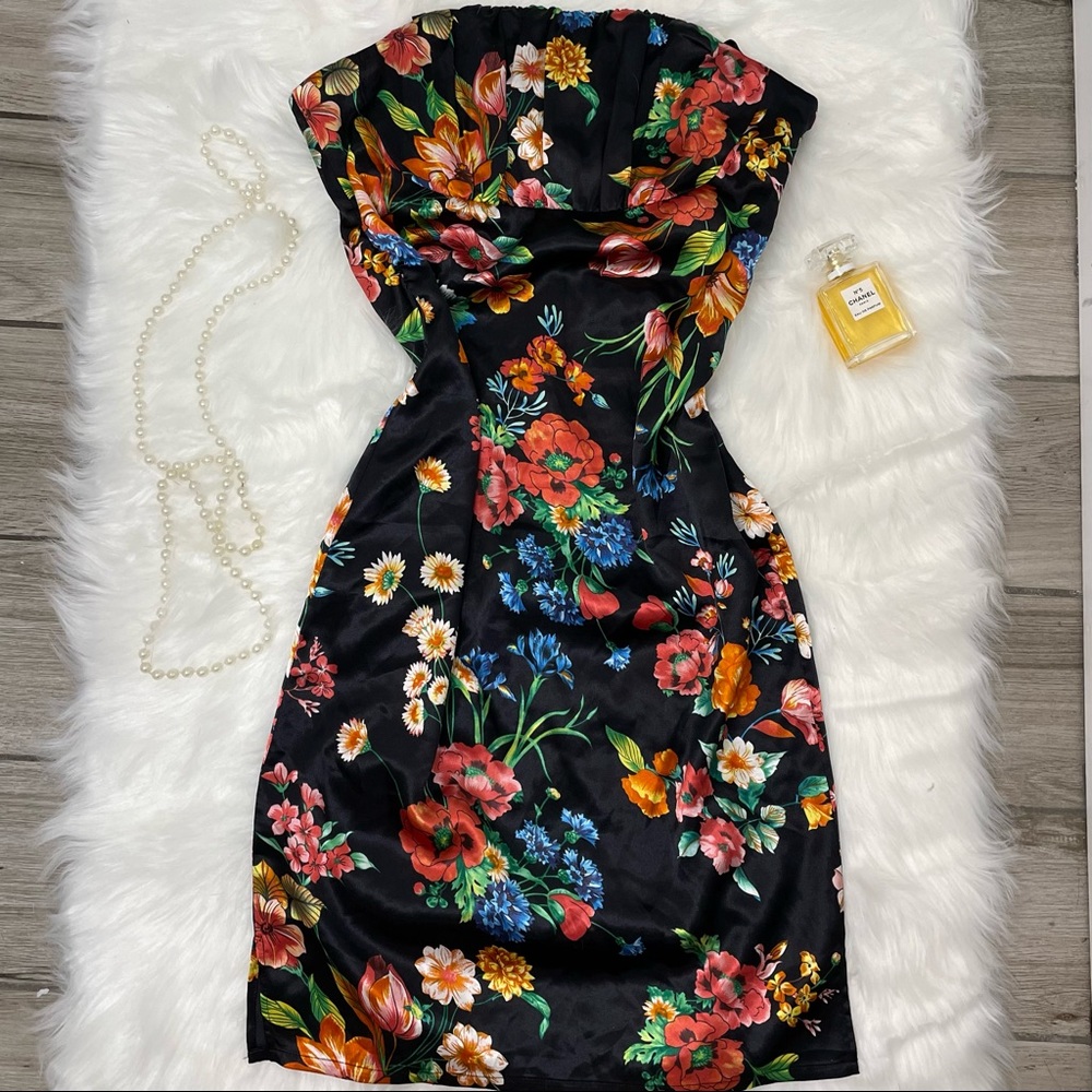 Guess Jeans Satin Floral Dress